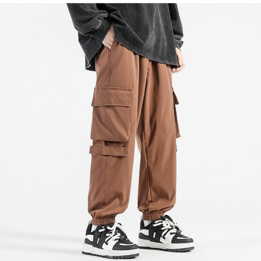 Pantalones Cargo Holgados con Bolsillos y Puños Ajustables - Image 8
