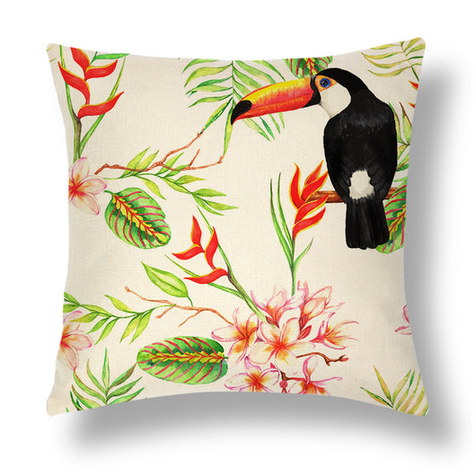Funda de Almohada Decorativa Serie Tropical en Lino - Image 14