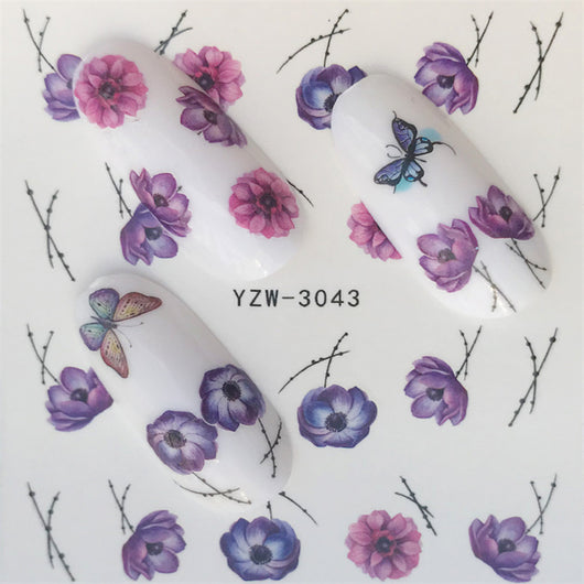 Calcomanías de Uñas Mariposas y Flores - Diseño Acuarela Premium - Image 8