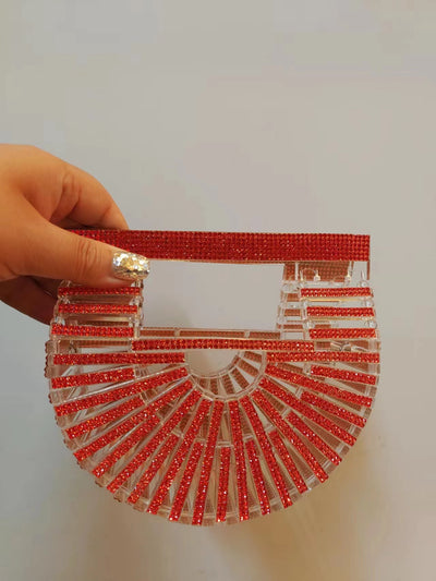 Bolsa Crossbody Vegetalera con Cadena de Cristales y Acrílico - Image 4