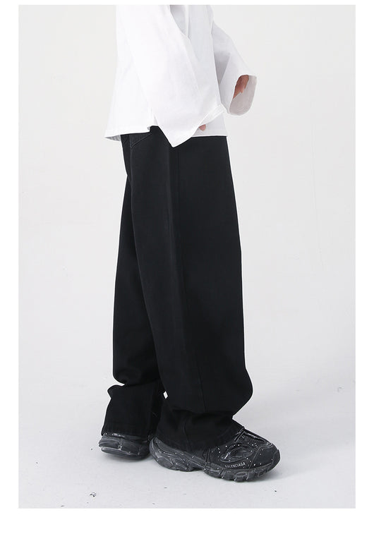 Jeans Retro Holgados con Cintura Elástica Estilo Coreano para Hombre - Image 26