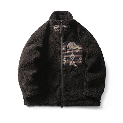 Abrigo Patchwork Retro Americano Acolchado en Algodón y Cashmere - Image 2