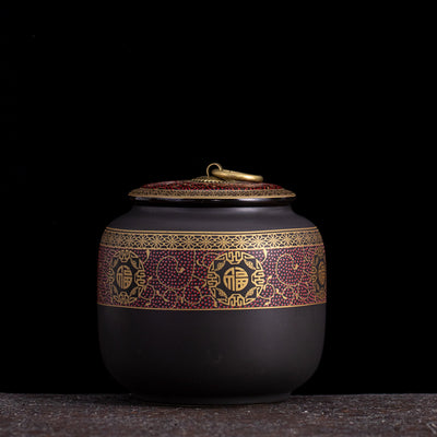 Frasco de Almacenamiento de Té Retro Cerámica Sellado Mediano - Image 6