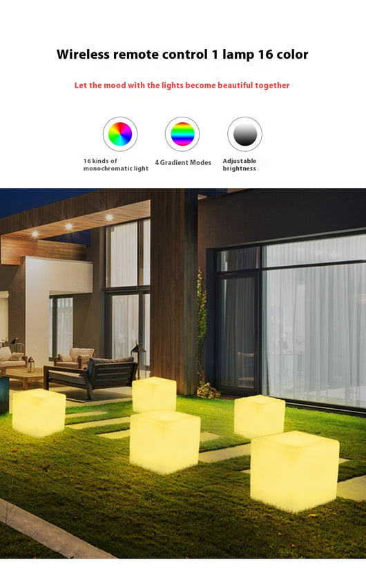 Taburete Cubo LED Luminoso Impermeable - Image 20