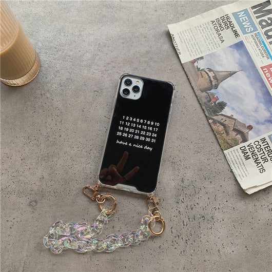 Funda Espejo para iPhone 11, 12 y XS - Diseño Artístico con Letras y Efecto Espejo - Image 2
