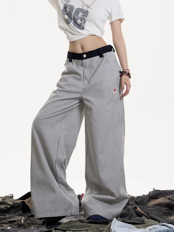 Pantalones Deportivos Casuales a Rayas para Mujer