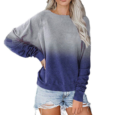 Sudadera Holgada de Manga Larga con Degradado de Color - Image 10