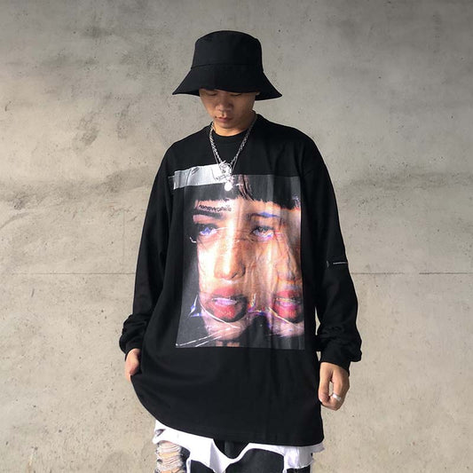 Camiseta Manga Larga Retrato Urbano para Hombre