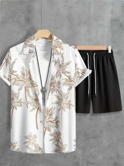 Traje Hawaiano Hombre 3D Estampado Manga Corta - Image 31