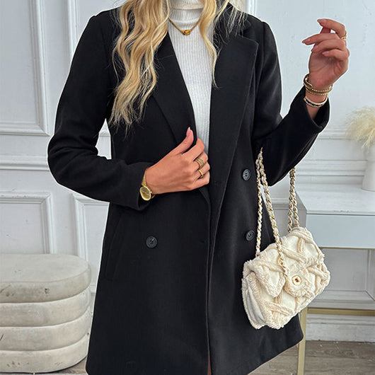 Abrigo Trench Ajustado con Cuello Sastre para Mujer - Image 19