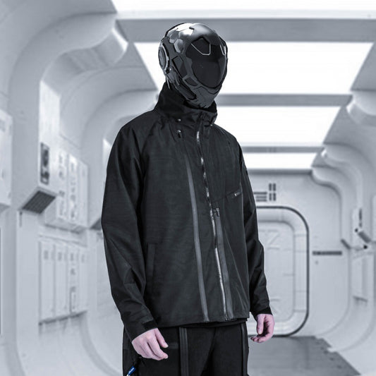 Chaqueta Impermeable Sellada para Hombre con Capucha - Abrigo de Trabajo Profesional