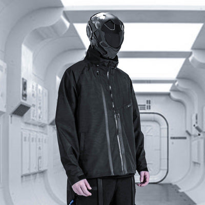 Chaqueta Impermeable Sellada para Hombre con Capucha - Abrigo de Trabajo Profesional