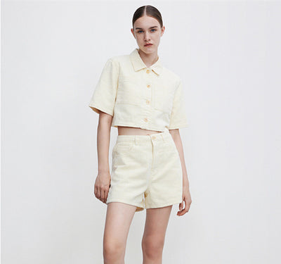 Camisa Corta Estilo Western Casual Chic