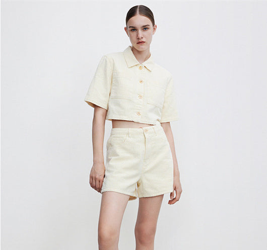Camisa Corta Estilo Western Casual Chic