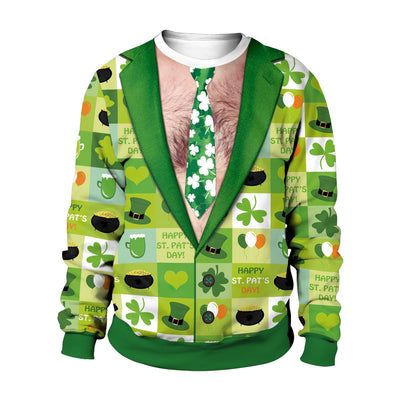 Sudadera de Pareja Día de San Patricio - Diseño Verde Festivo para Hombre - Image 6