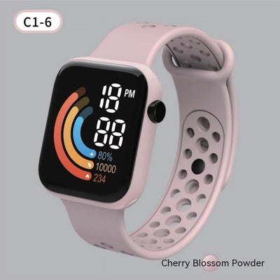 Reloj Digital Infantil Pantalla Rainbow LED Cuadrado - Image 4