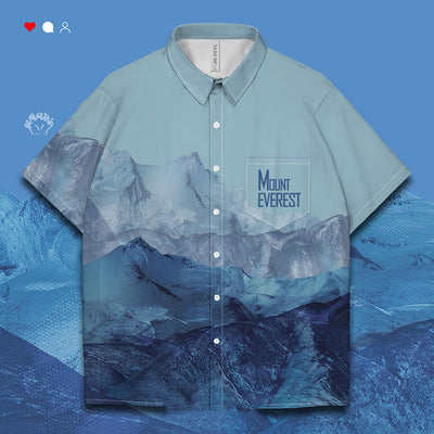 Remera Estampado Montaña Tendencia Manga Corta - Image 7