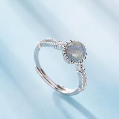 Pulsera y Anillo de Plata 925 con Piedra Luna y Diamantes - Elegancia Temperamental - Image 11