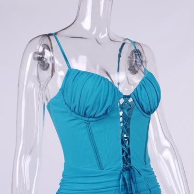 Vestido Sling Escotado sin Espalda con Detalle Hueco - Image 26