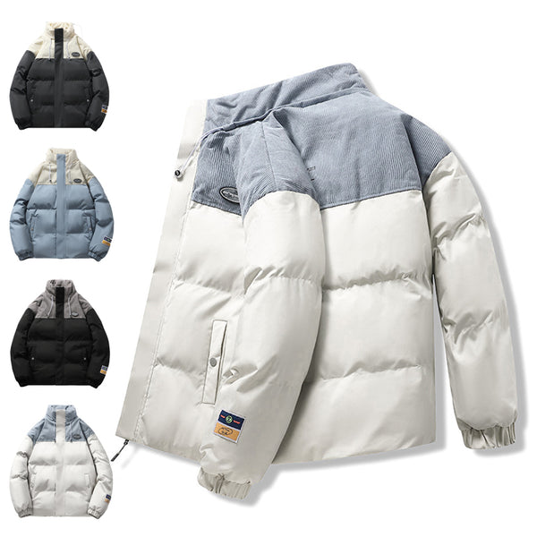 Abrigo de Invierno para Hombre Casual con Cuello Alto Acolchado en Algodón