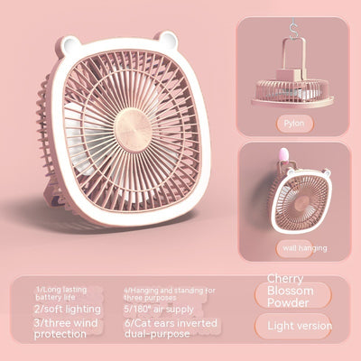 Ventilador Portátil Recargable con Luz Nocturna - Diseño Infantil para Escritorio y Cabecera - Image 18
