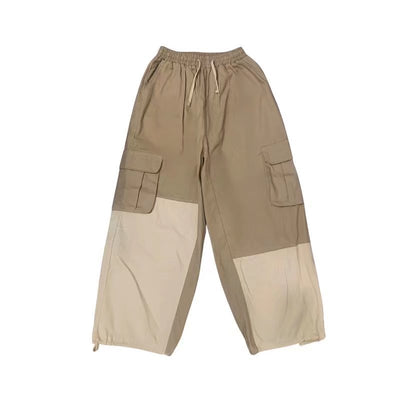 Pantalón Overol Hombre Corte Suelto Empalmes Casuales - Image 3