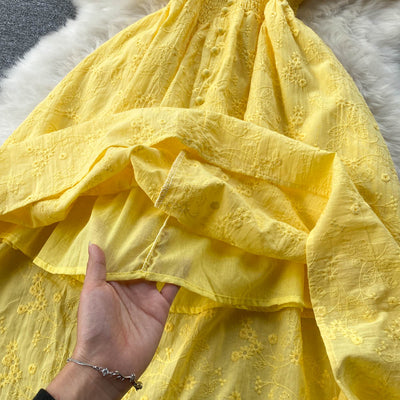 Vestido Elegante Escote V Línea A Estilo Francés - Image 4