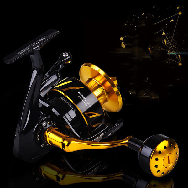 Carrete de Pesca Spinning Full Metal con Placa de Hierro