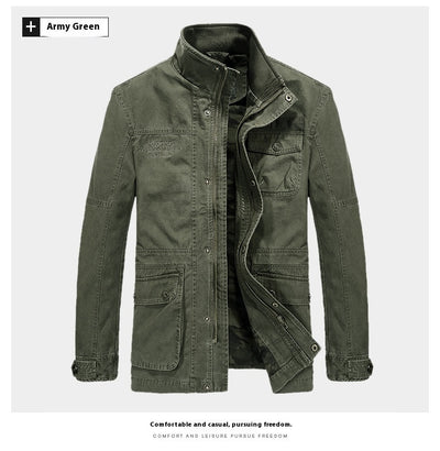Chaqueta de Algodón Lavado Suelta para Hombre - Image 7