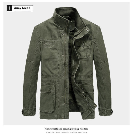 Chaqueta de Algodón Lavado Suelta para Hombre - Image 7
