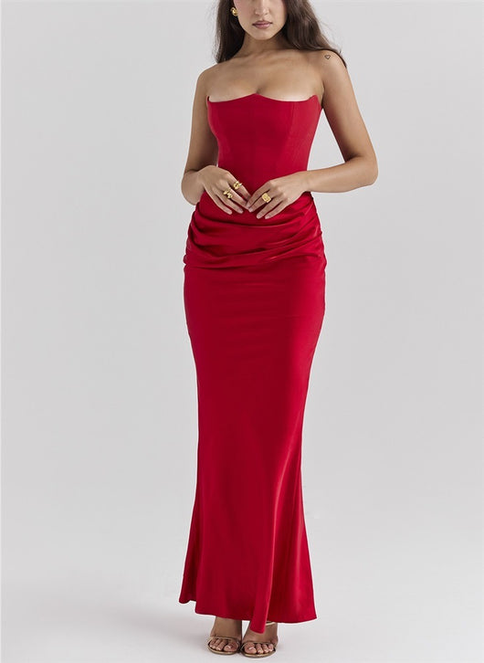 Vestido Largo Tubo Escotado Elegante para Fiestas y Eventos - Image 18