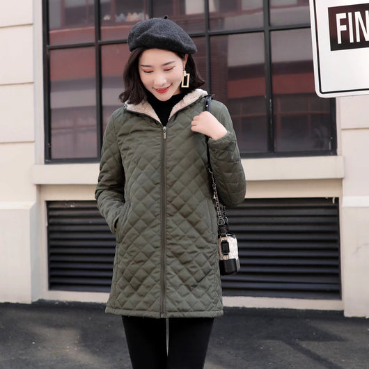 Chaqueta Puffer Acolchada Talla Grande con Forro Polar y Lana de Cordero - Image 10
