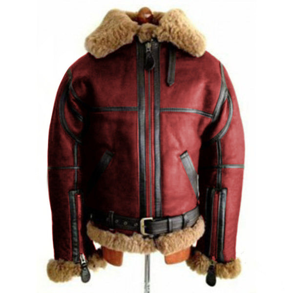 Chaqueta de Cuero Cordero para Hombre - Abrigo Premium de Piel Natural