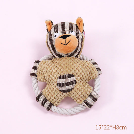 Juguete de Cuerda para Perros con Sonido y Limpiador Dental - Image 3