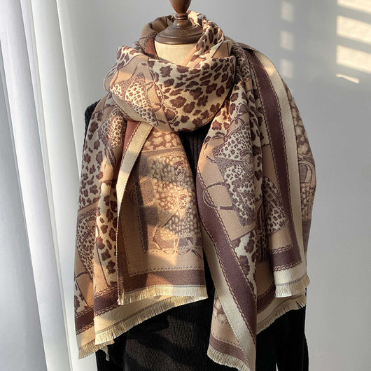 Bufanda Estampado Leopardo Jacquard para Mujer - Image 9