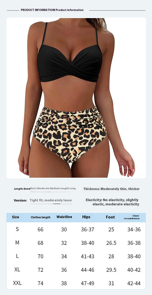 Olive green high-waisted bikini with a ruched wrap-front top and ruched high-waist bottom. - Image 13