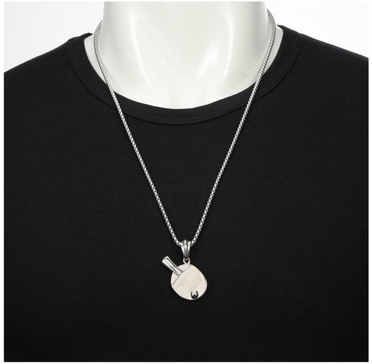 Dije de Tenis de Mesa para Hombre - Collar Hip-Hop Trendy con Colgante Declarativo - Image 8