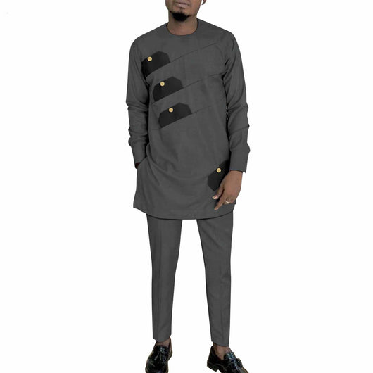 Conjunto de Ocio Batik Étnico Africano para Hombre - Image 10