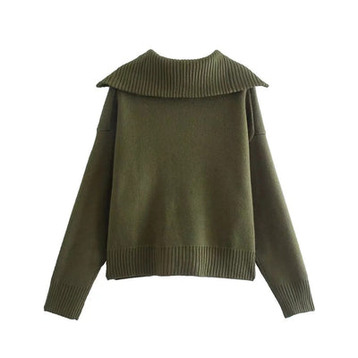 Suéter Tejido para Mujer con Cuello de Pie - Image 3