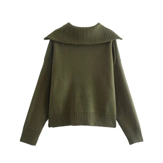 Suéter Tejido para Mujer con Cuello de Pie - Image 3