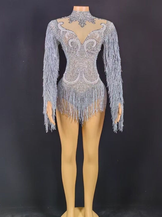 Jumpsuit Elegante para Mujer con Detalles de Perlas y Borlas - Image 12