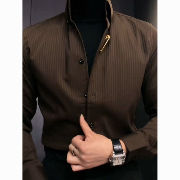 Camisa Casual con Forro de Lana Texturizado