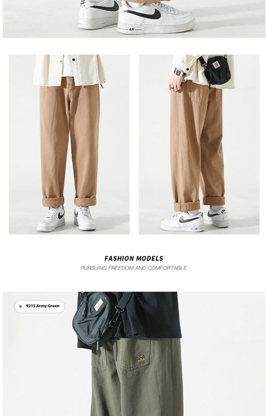 Pantalones Cargo Sueltos para Hombre Rectos Casuales - Image 17