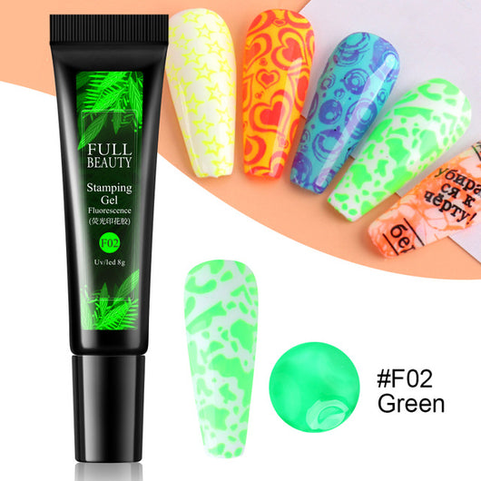 Kit de Adhesivo Fluorescente para Diseño de Uñas con Plantillas de Transferencia - Image 6