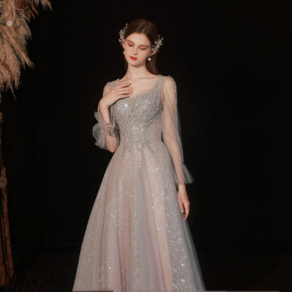 Vestido Elegante de Manga Larga para Eventos y Cenas Formales - Image 3