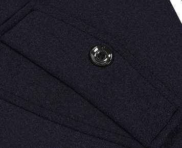 Abrigo Elegante de Lana para Hombre con Cuello Bufanda - Image 14