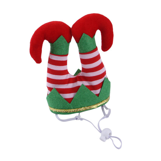 Gorro Navideño Payaso a Rayas para Mascotas - Adorno Divertido para Perros - Image 6