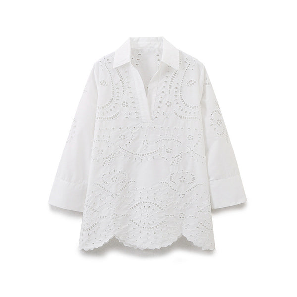 Blusa Casual de Cuello V Versátil y Elegante para Mujer - Image 6