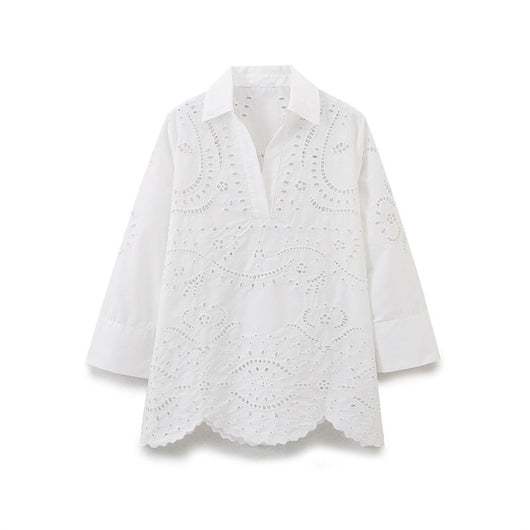Blusa Casual de Cuello V Versátil y Elegante para Mujer - Image 6