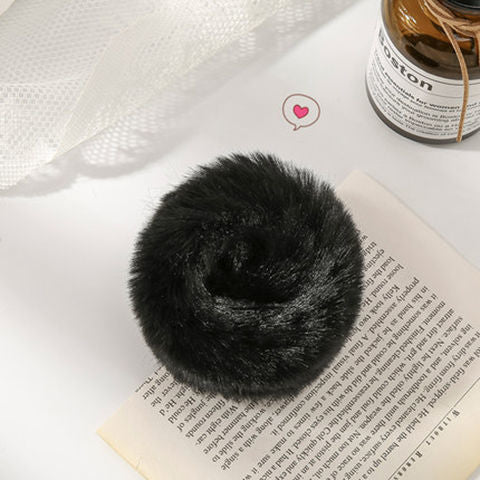 Coleta de Felpa de Piel Sintética para Niña - Accesorio de Otoño/Invierno - Image 4